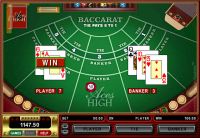 Enjoy Baccarat at up to $5,000 a hand at Aces High Online Casino